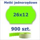 Metki jednorzędowe 26x12 zielone, fala 4500szt