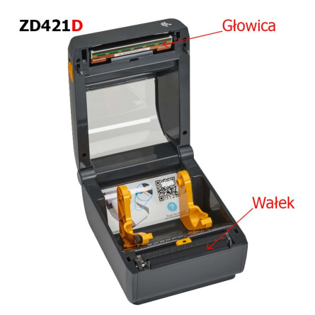 Wałek pod głowicę do Zebra ZD421D, ZD621D P1112640-061 203DPI
