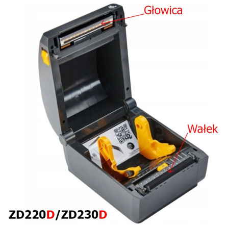 Wałek pod głowicę do Zebra ZD420D ZD620D, P1080383-413