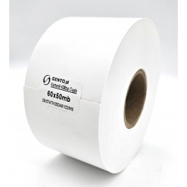 60mm x 50 metrów taśma papierowa ciągła, gramatura 170g, bez kleju, termiczna