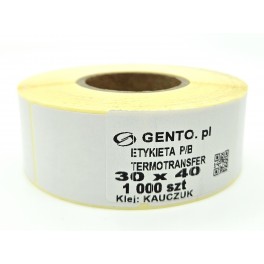 etykiety ttr termotransferowe 30x40 /1000